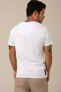 Camiseta Pima Branca - Gola Careca