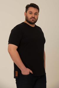 Camiseta Piquet Pima Preta - Gola Careca