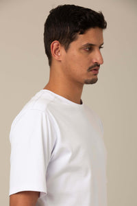 Camiseta Egípcio Branca - Gola Careca